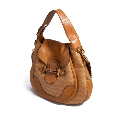 Pre-owned Gucci Pelham Leather Handbag In Camel