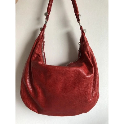 Pre-owned Balenciaga Day  Leather Handbag In Red