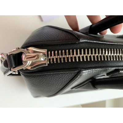 Pre-owned Givenchy Antigona Black Leather Handbag