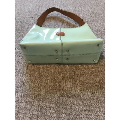 Pre-owned Tod's Patent Leather Clutch Bag In Turquoise