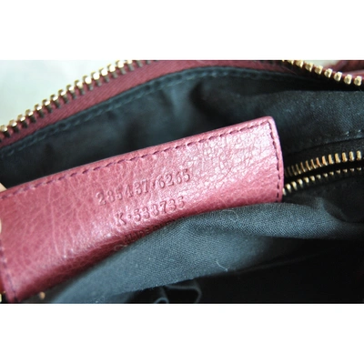 Pre-owned Balenciaga Day  Burgundy Leather Handbag