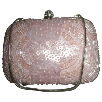 Pre-owned Elie Saab Glitter Clutch Bag In Pink
