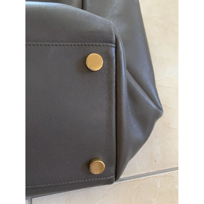 Pre-owned Saint Laurent East Side Grey Leather Handbag