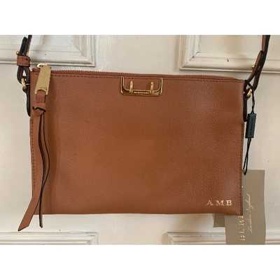 Pre-owned Burberry Camel Leather Clutch Bag