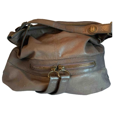 Pre-owned Gerard Darel Midday Midnight Brown Leather Handbag