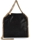 Stella Mccartney Falabella Mini Black Handbag With Handle And Chain Shoulder Strap In Eco Leather Woman