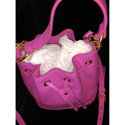 Pre-owned Moschino Leather Crossbody Bag In Pink