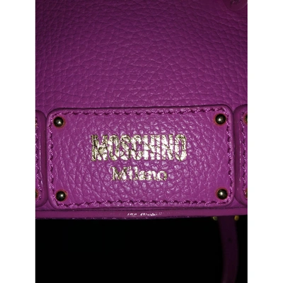 Pre-owned Moschino Leather Crossbody Bag In Pink