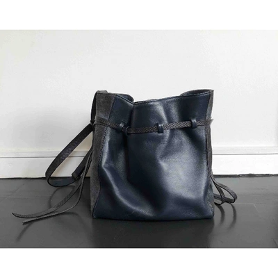 Pre-owned Boyy Navy Leather Handbag