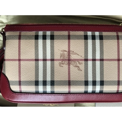 Pre-owned Burberry Beige Cloth Clutch Bag