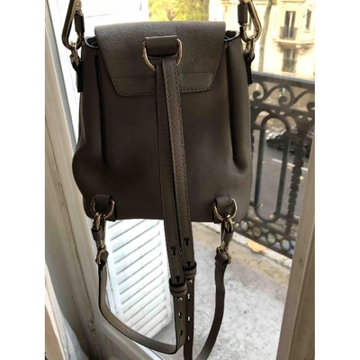 Pre-owned Chloé Faye Grey Suede Backpack