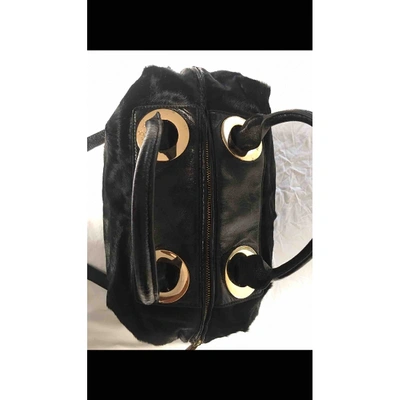 Pre-owned Zac Posen Black Pony-style Calfskin Handbag
