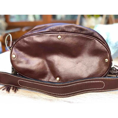 Pre-owned Lancel 1er Flirt Leather Handbag In Brown