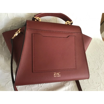 Pre-owned Zac Posen Burgundy Leather Handbag