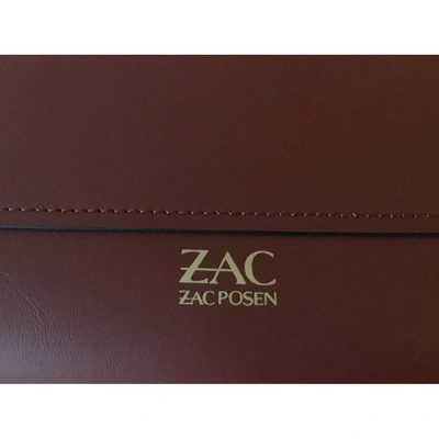 Pre-owned Zac Posen Burgundy Leather Handbag