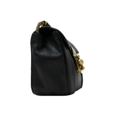 Pre-owned Chloé Elsie Leather Crossbody Bag In Black