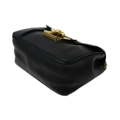 Pre-owned Chloé Elsie Leather Crossbody Bag In Black