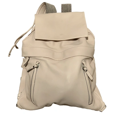 Pre-owned Brunello Cucinelli Beige Leather Backpack