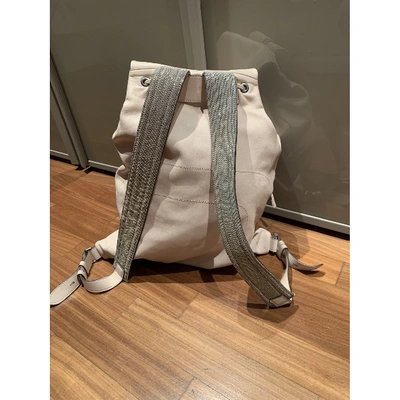 Pre-owned Brunello Cucinelli Beige Leather Backpack