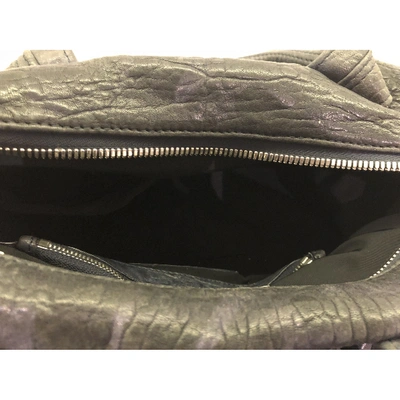 Pre-owned Alexander Wang Rocco Leather Handbag In Navy