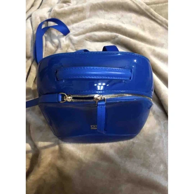 Pre-owned Furla Candy Bag Backpack In Blue