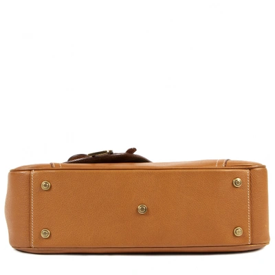 Pre-owned Dior Saddle Camel Leather Handbag