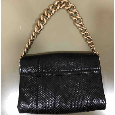 Pre-owned Versace Black Python Handbag