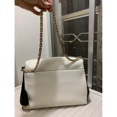 Pre-owned Dior Ling White Leather Handbag