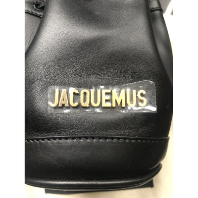 Pre-owned Jacquemus Le Petit Haqiba Black Leather Handbag