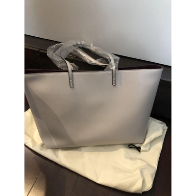 Pre-owned Fendi Roll Bag  Leather Tote In Grey