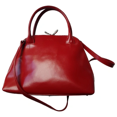 Pre-owned Furla Leather Handbag In Red