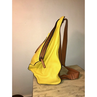 Pre-owned Loewe Anton Leather Handbag In Yellow