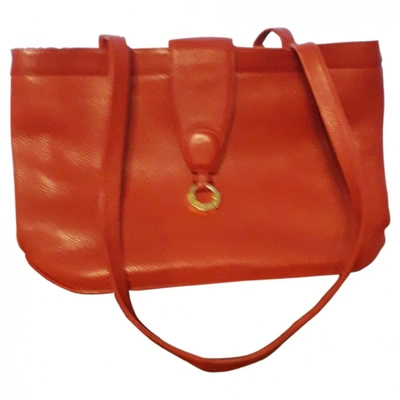 Pre-owned Lancel Leather Crossbody Bag In Red