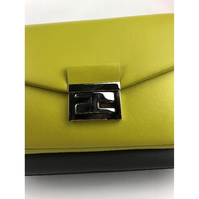 Pre-owned Fendi Kan U Green Leather Handbag