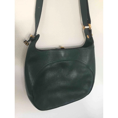 Pre-owned Delvaux Leather Handbag In Green
