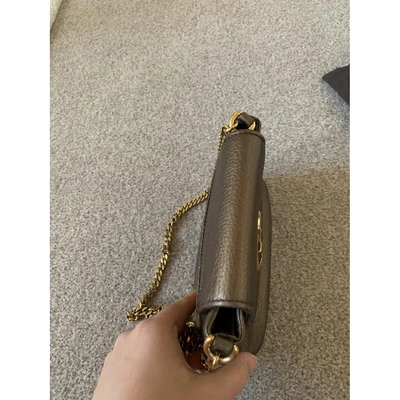 Pre-owned Gucci 1973 Metallic Leather Clutch Bag