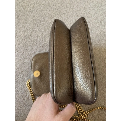 Pre-owned Gucci 1973 Metallic Leather Clutch Bag