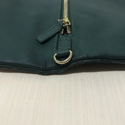 Pre-owned Fendi Green Leather Clutch Bag