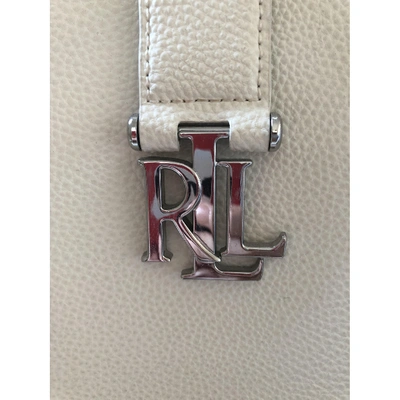 Pre-owned Ralph Lauren Rl 50 White Leather Handbag