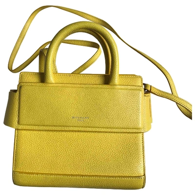 Pre-owned Givenchy Horizon Leather Crossbody Bag In Yellow