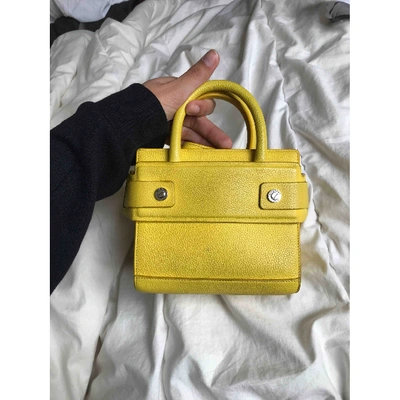 Pre-owned Givenchy Horizon Leather Crossbody Bag In Yellow