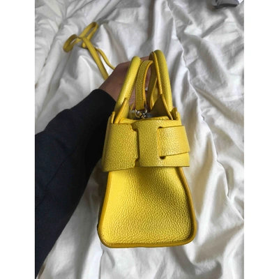 Pre-owned Givenchy Horizon Leather Crossbody Bag In Yellow