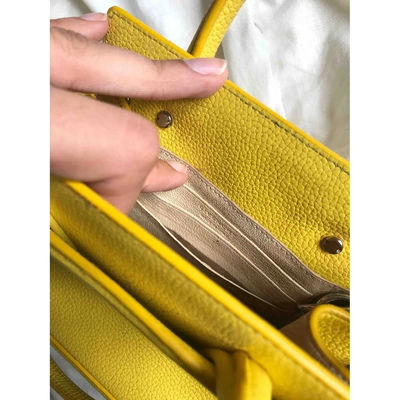 Pre-owned Givenchy Horizon Leather Crossbody Bag In Yellow