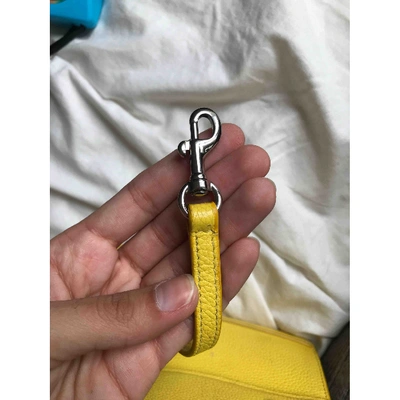 Pre-owned Givenchy Horizon Leather Crossbody Bag In Yellow