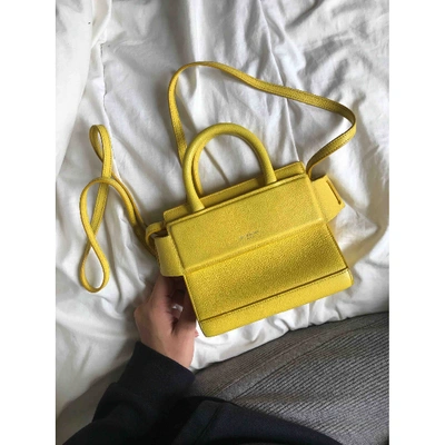 Pre-owned Givenchy Horizon Leather Crossbody Bag In Yellow