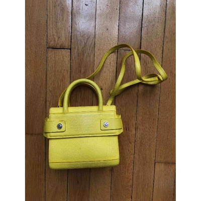 Pre-owned Givenchy Horizon Leather Crossbody Bag In Yellow