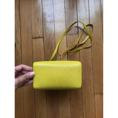 Pre-owned Givenchy Horizon Leather Crossbody Bag In Yellow