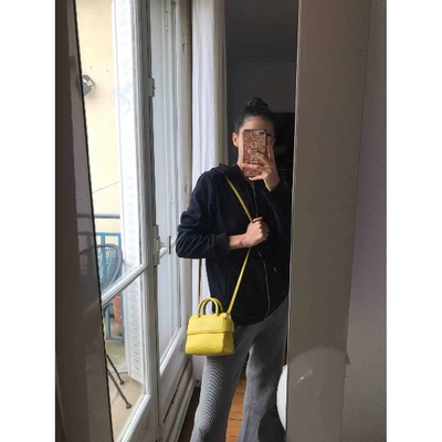 Pre-owned Givenchy Horizon Leather Crossbody Bag In Yellow