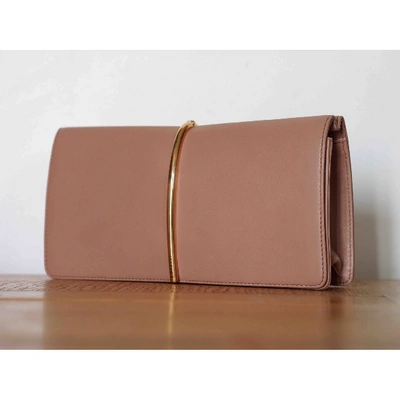 Pre-owned Nina Ricci Leather Clutch Bag In Pink