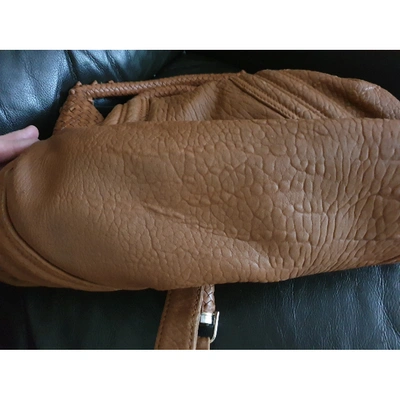 Pre-owned Fendi Spy Leather Tote In Brown